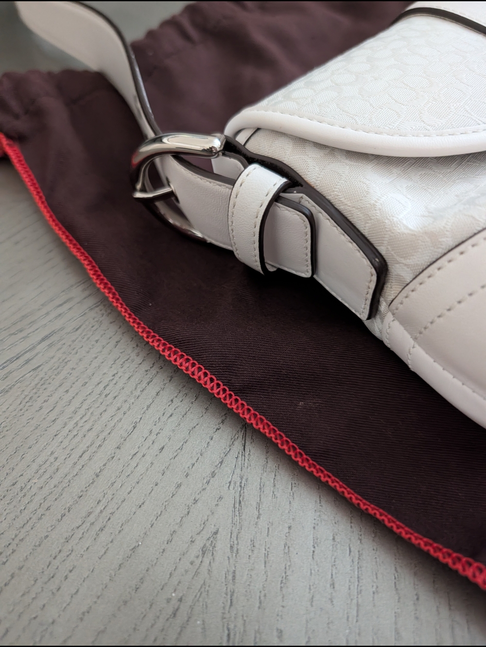 Vintage Coach White Signature Canvas Shoulder Bag - Picture 3 of 11